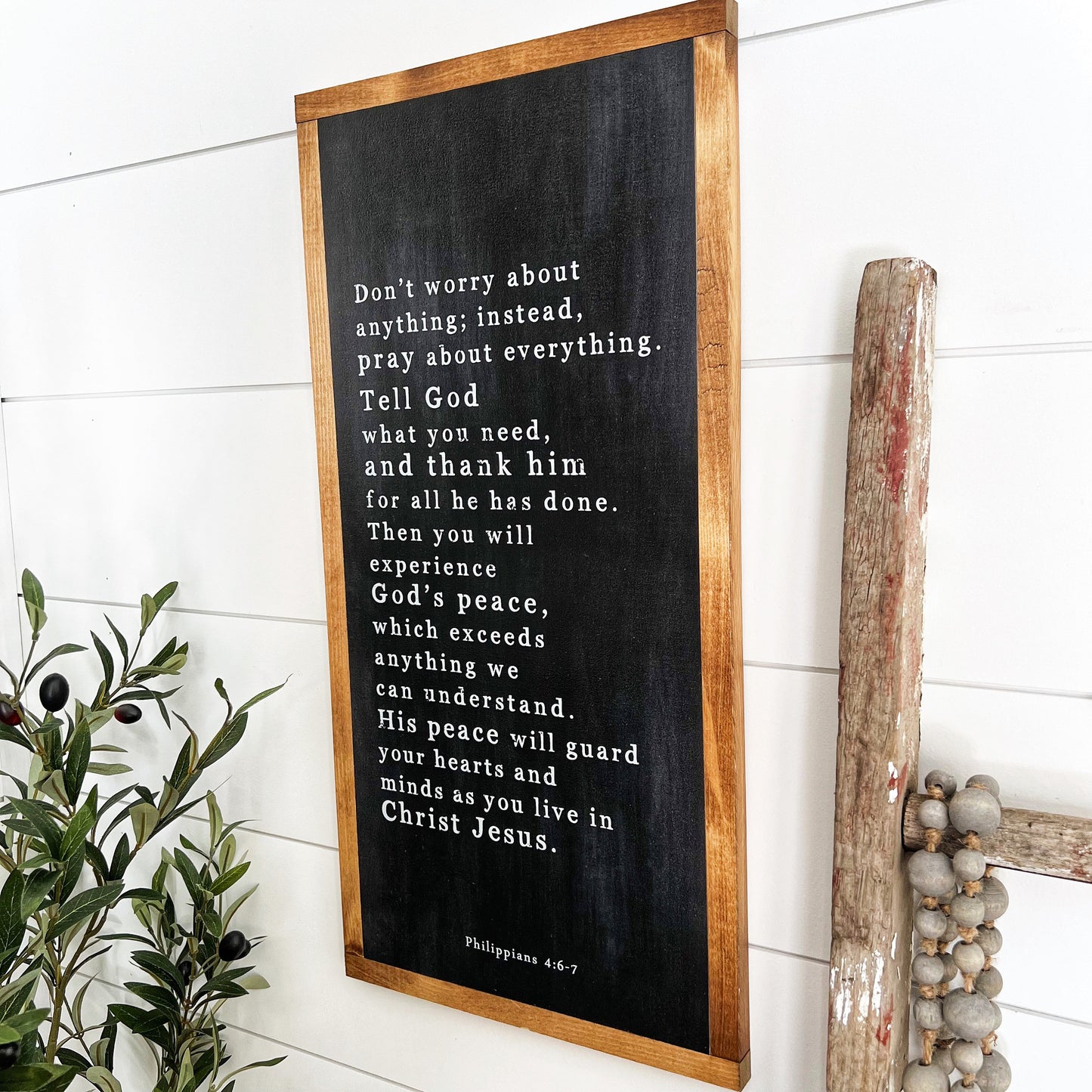 Pray About Everything Bible Verse Sign