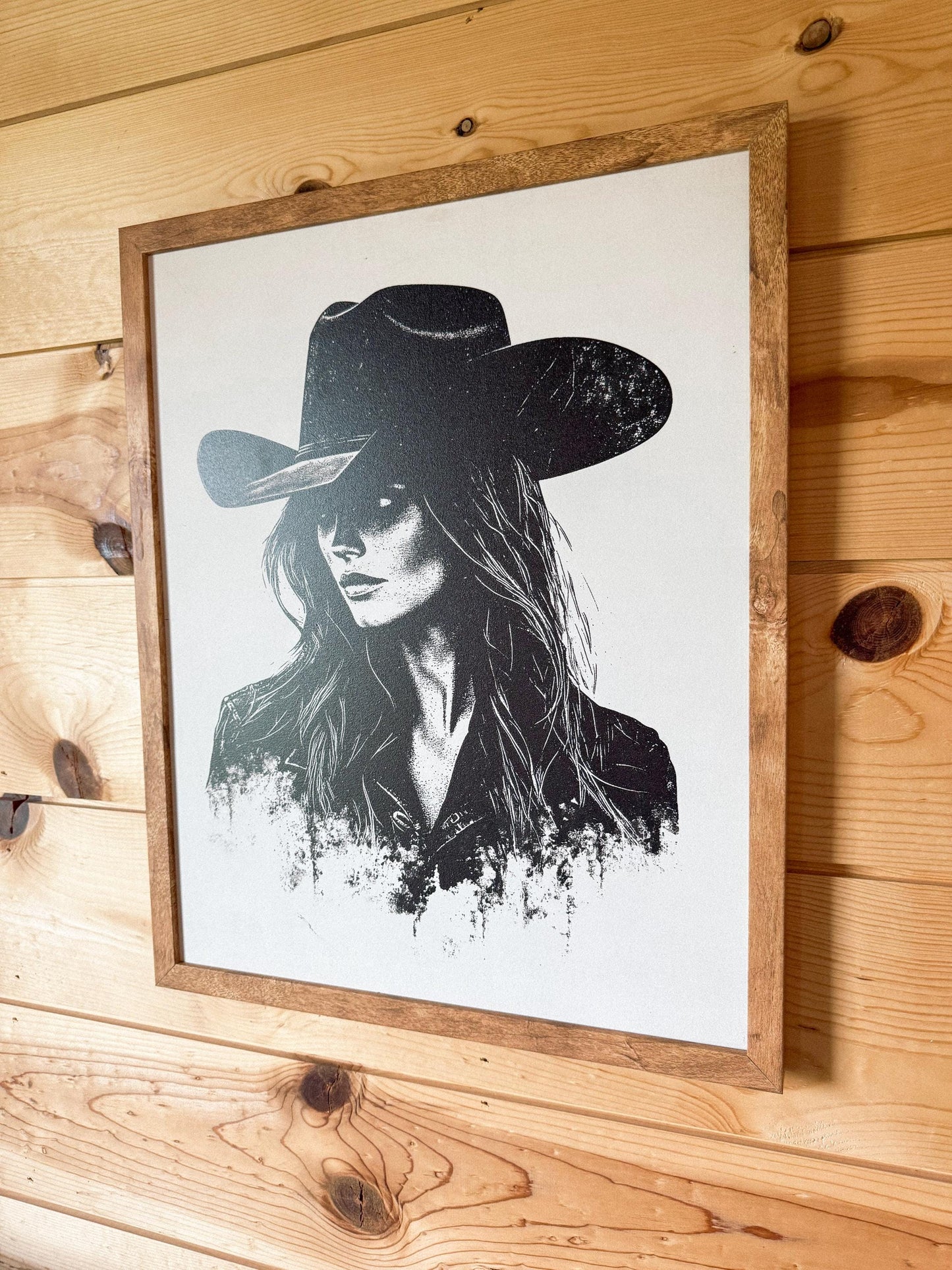 Neutral Cowgirl Art Print