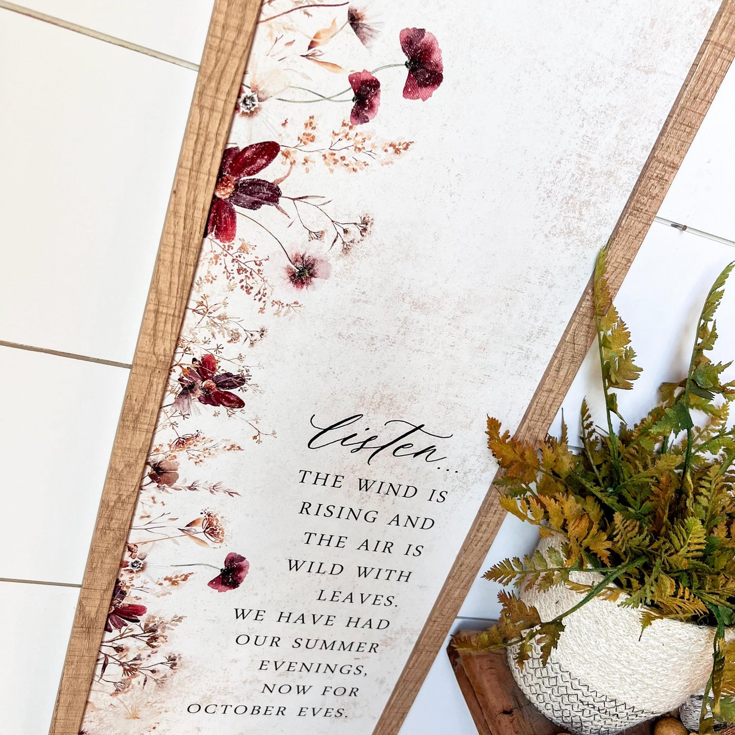 October Eves Fall Quote Wood Sign