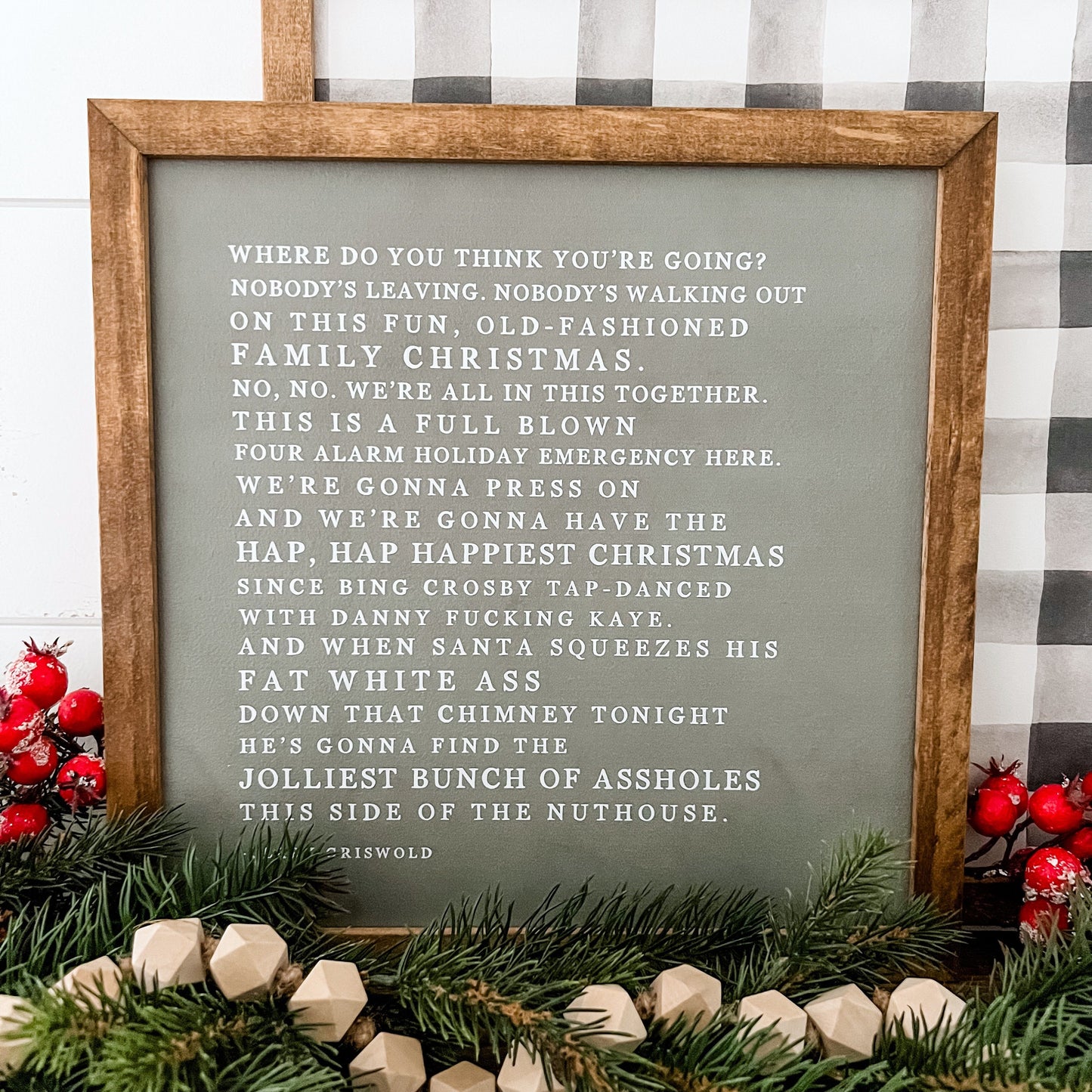 Interchangeable Seasonal Wood Sign