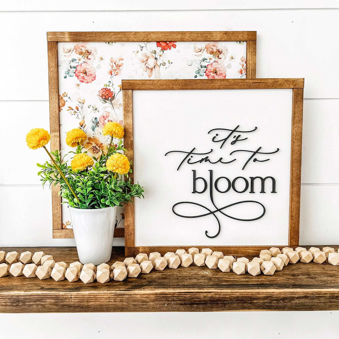 It's Time to Bloom Spring Wood Sign