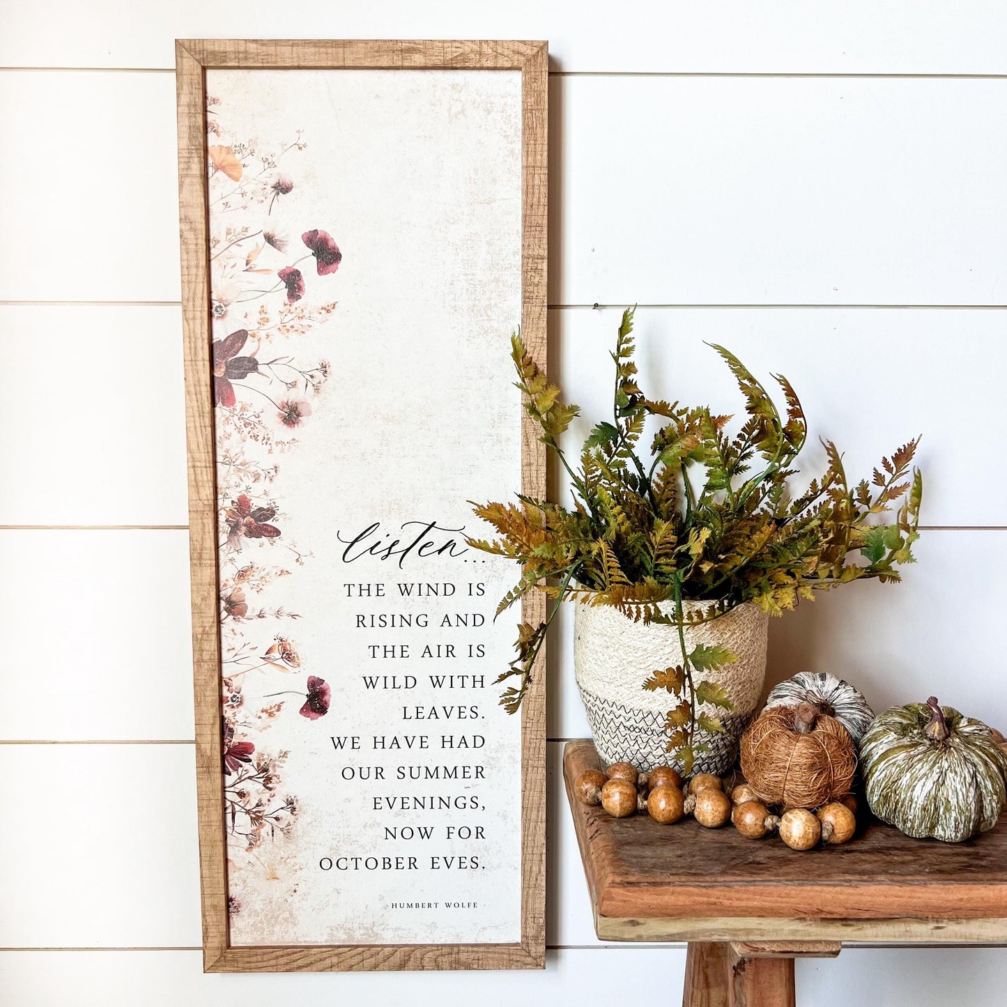 October Eves Fall Quote Wood Sign