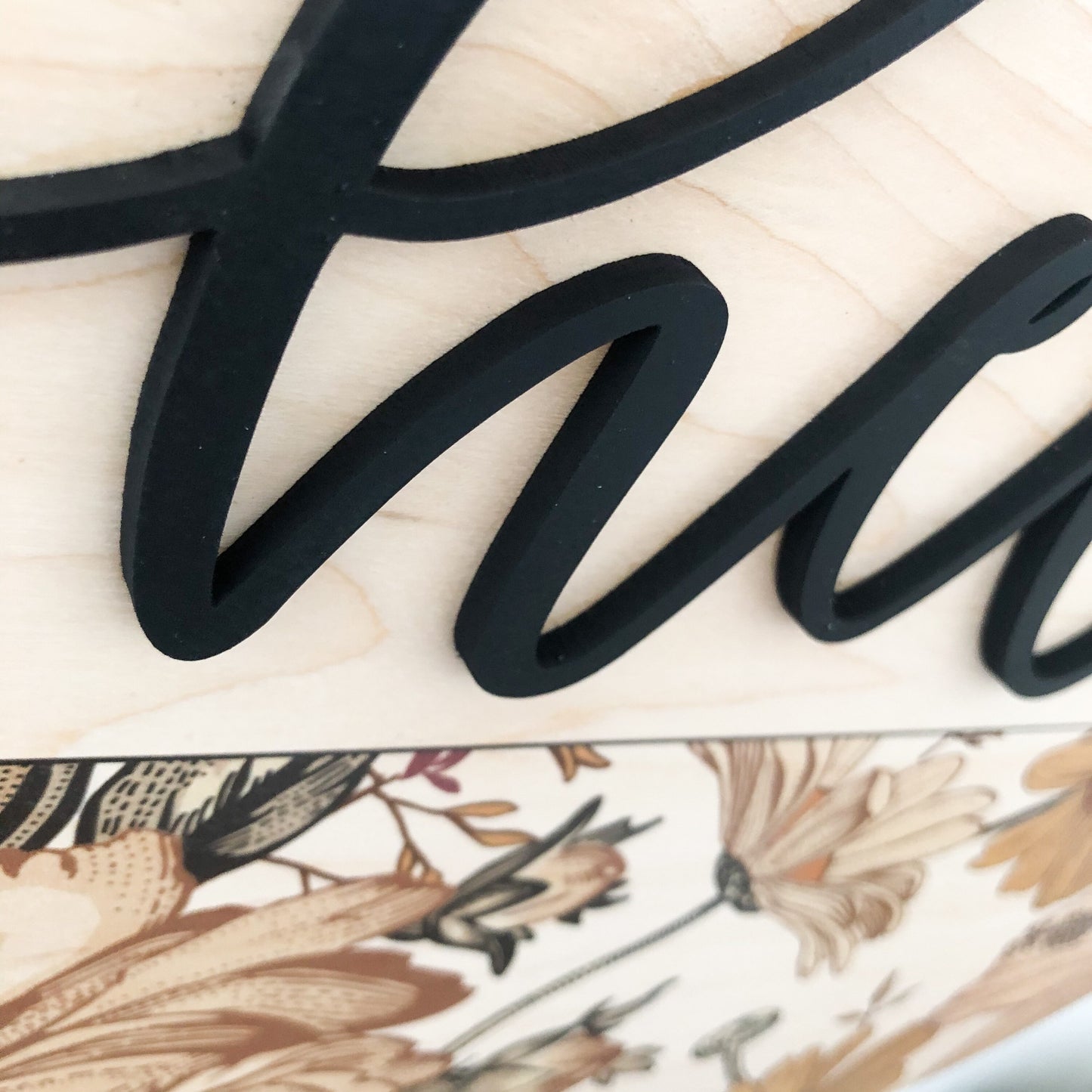 Spring Round Vintage Floral Sign