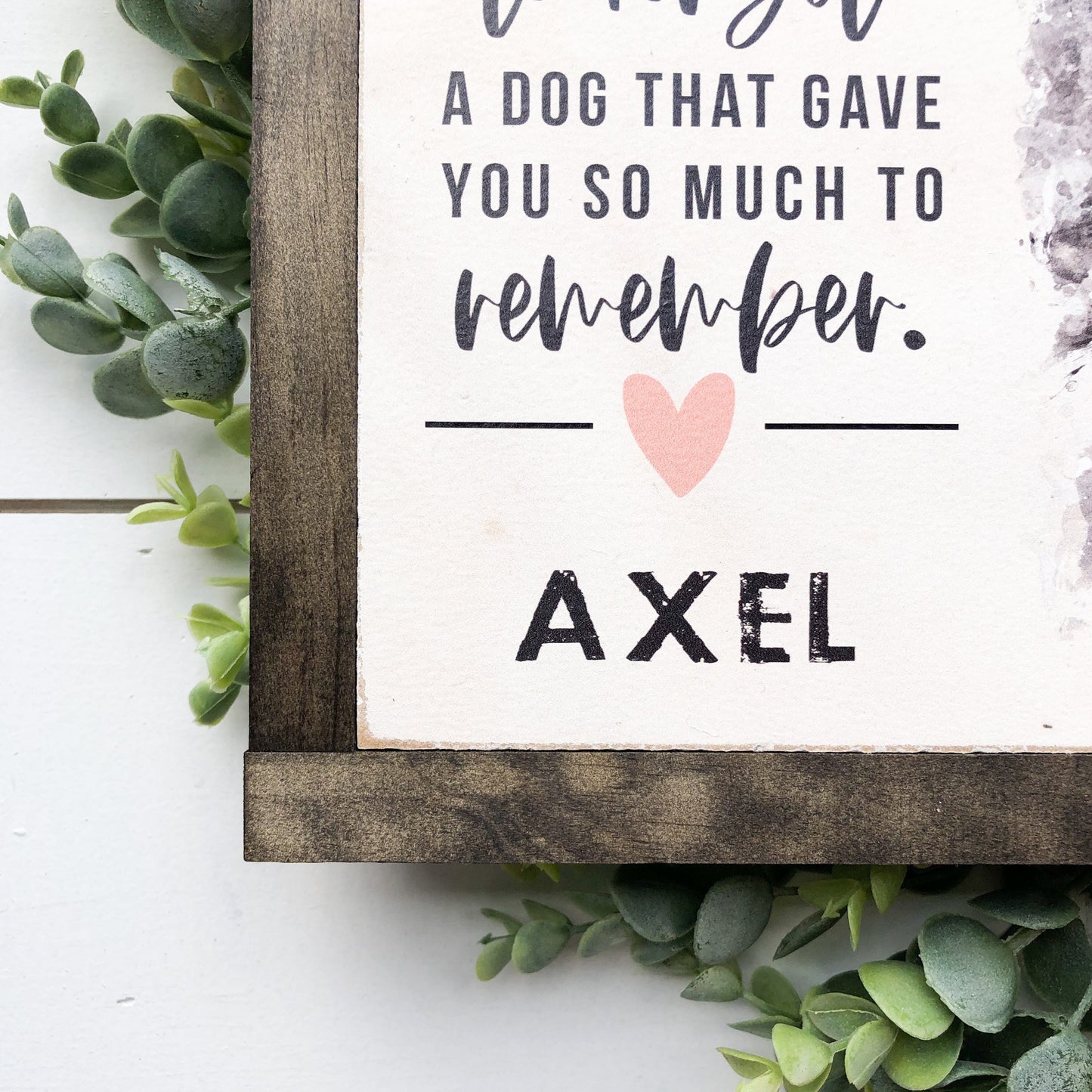 Custom Watercolor Pet Loss Wood Sign