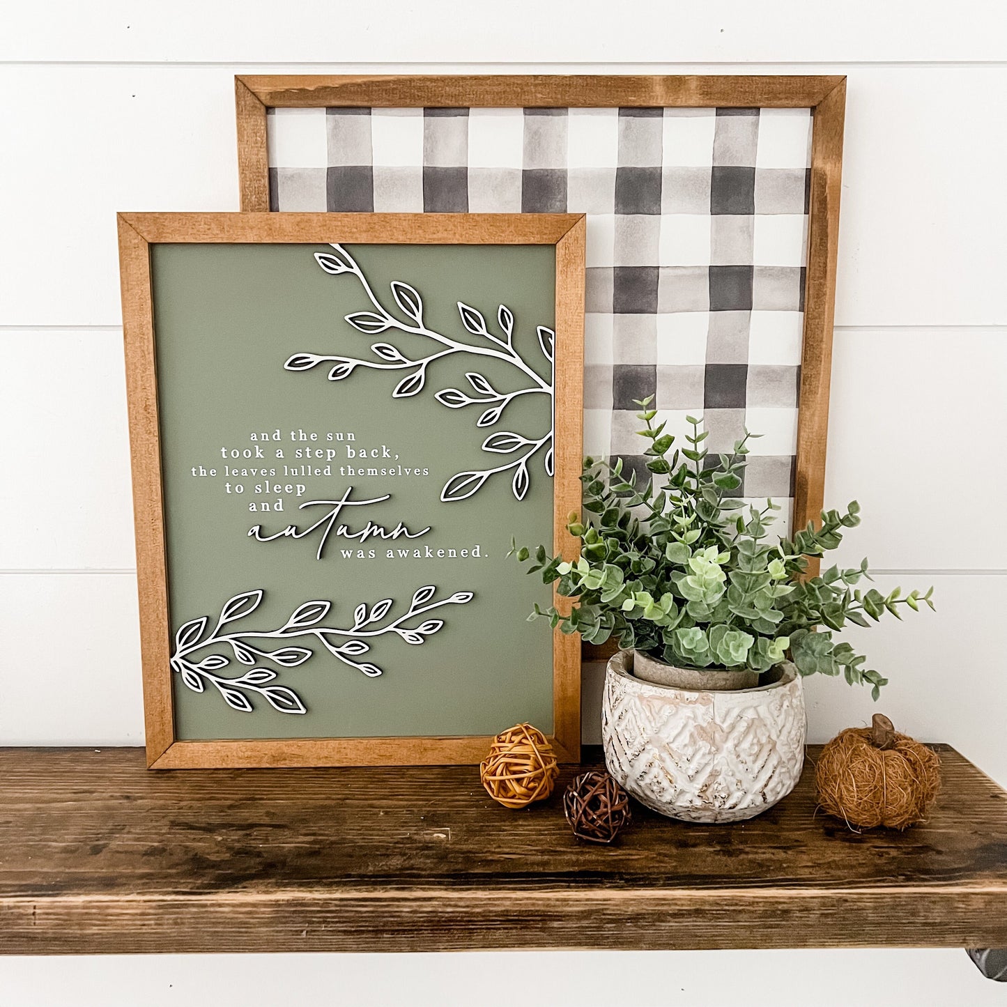 Autumn Awakened Fall Quote Wood Sign