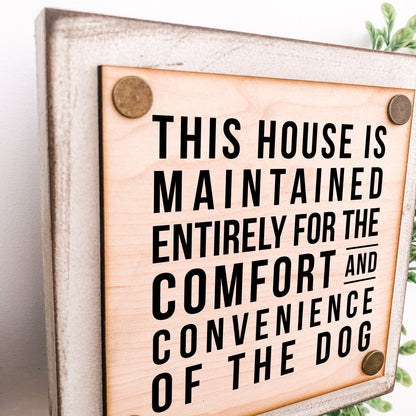 Funny Mini Tiered Tray Dog Sign