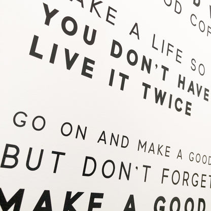 Drink Good Wine Quote Wood Sign