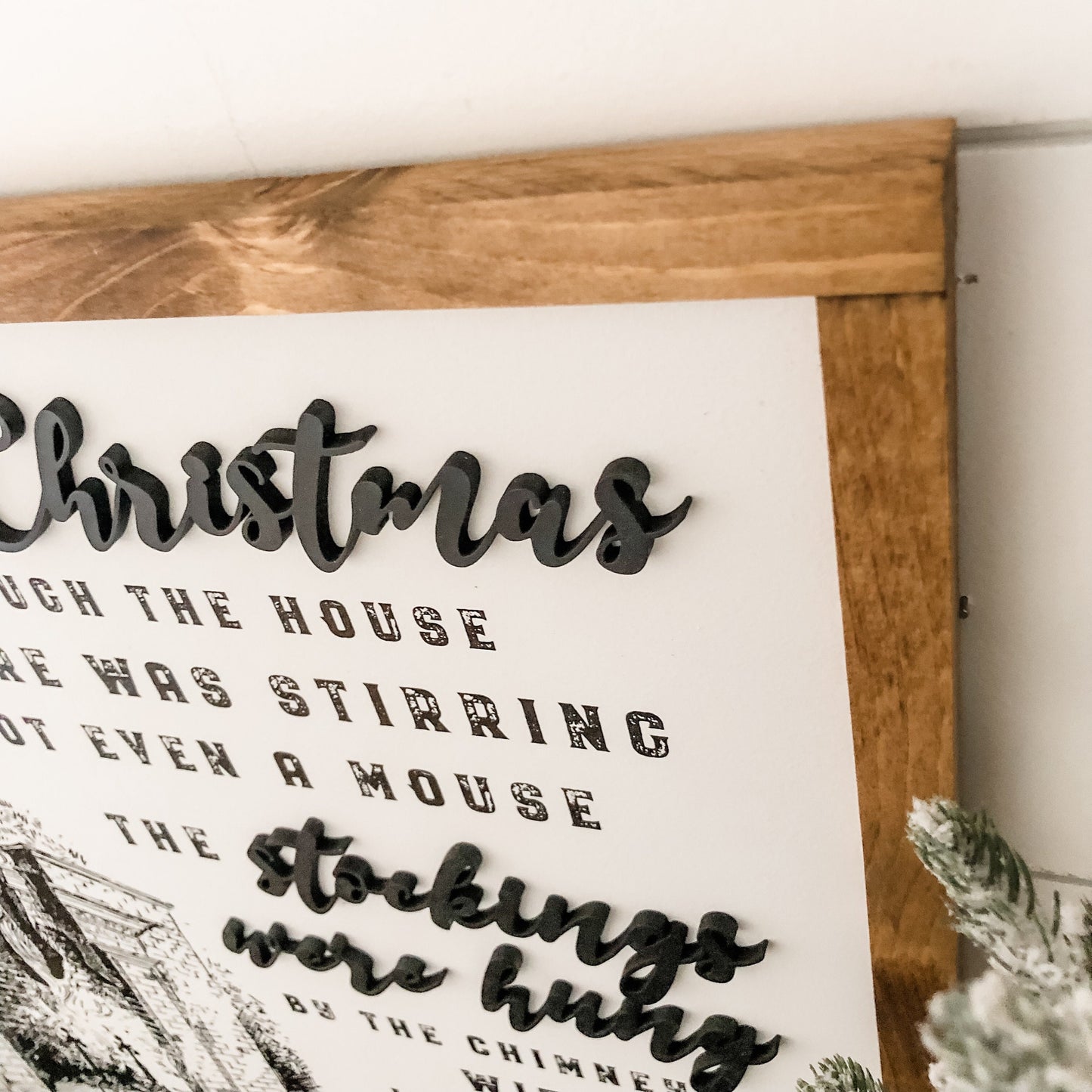 Night Before Christmas Quote Wood Sign