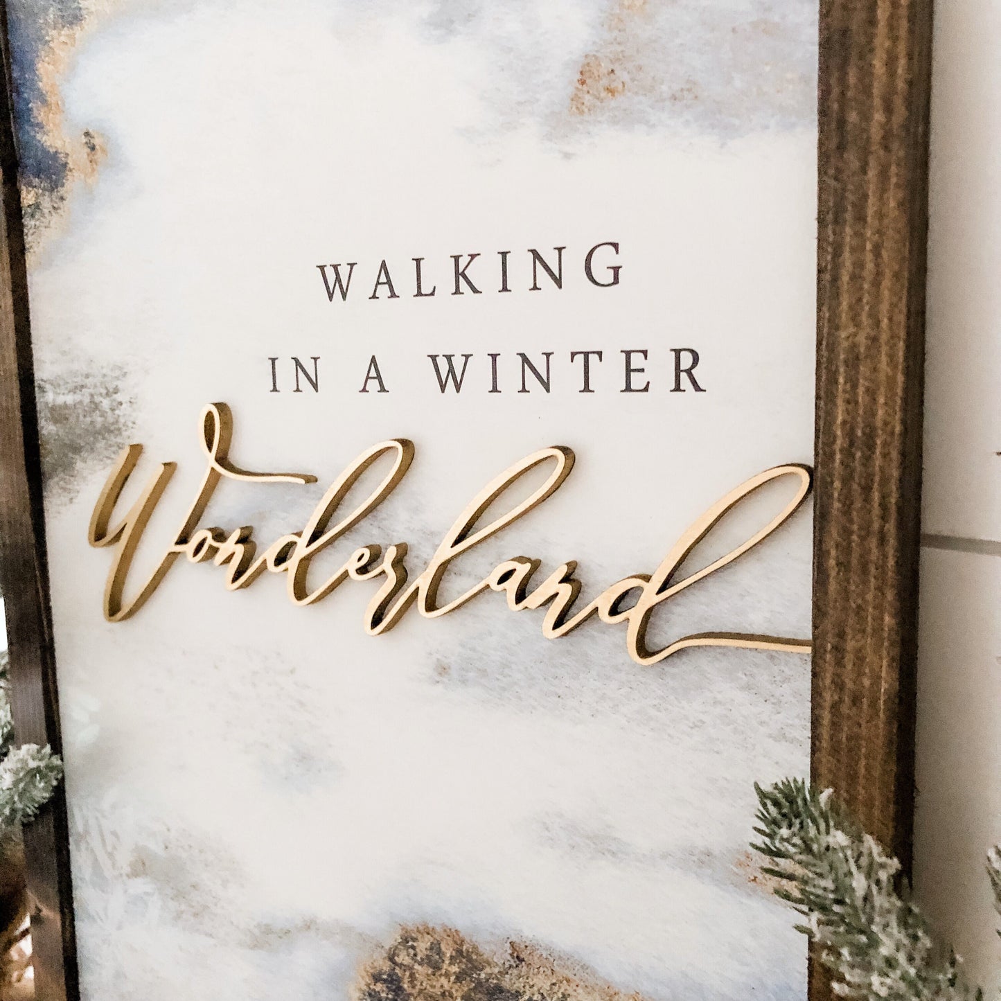 Walking in Winter Wonderland Christmas Wood Sign