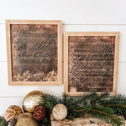 Christmas Carol Signs - Dark Background