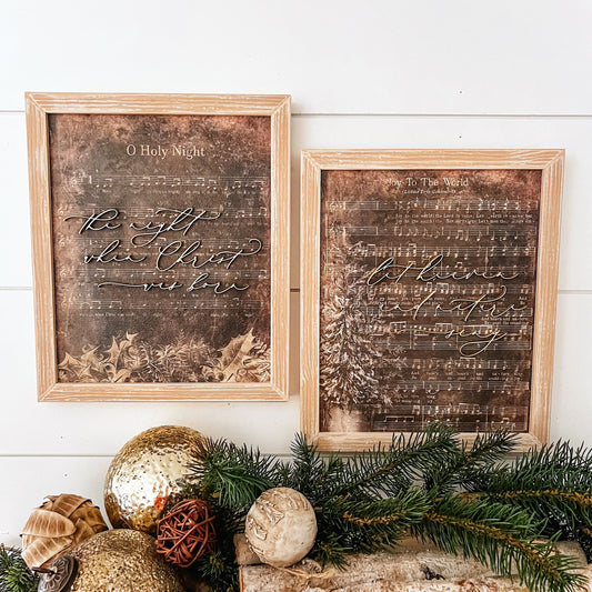 Christmas Carol Signs - Dark Background