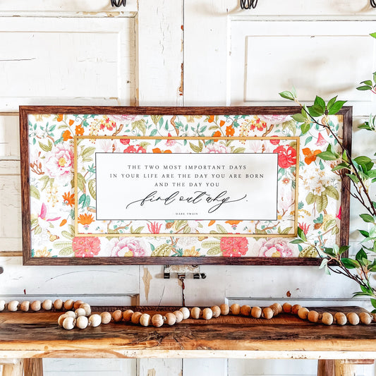 Mark Twain Inspirational Quote Wood Sign