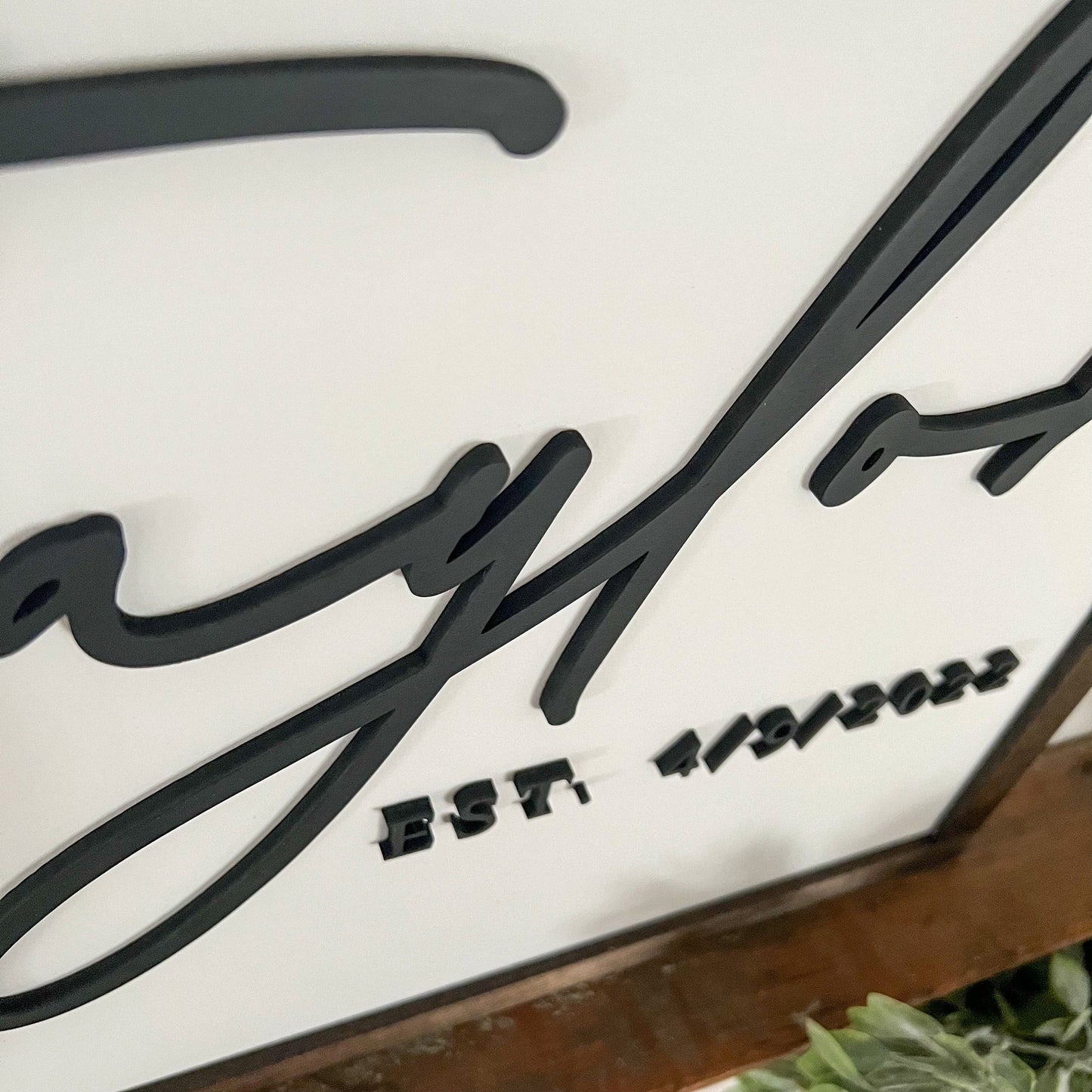 Custom Last Name Sign - Square Size