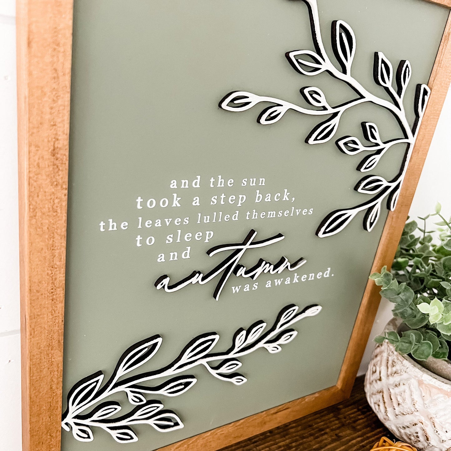 Autumn Awakened Fall Quote Wood Sign