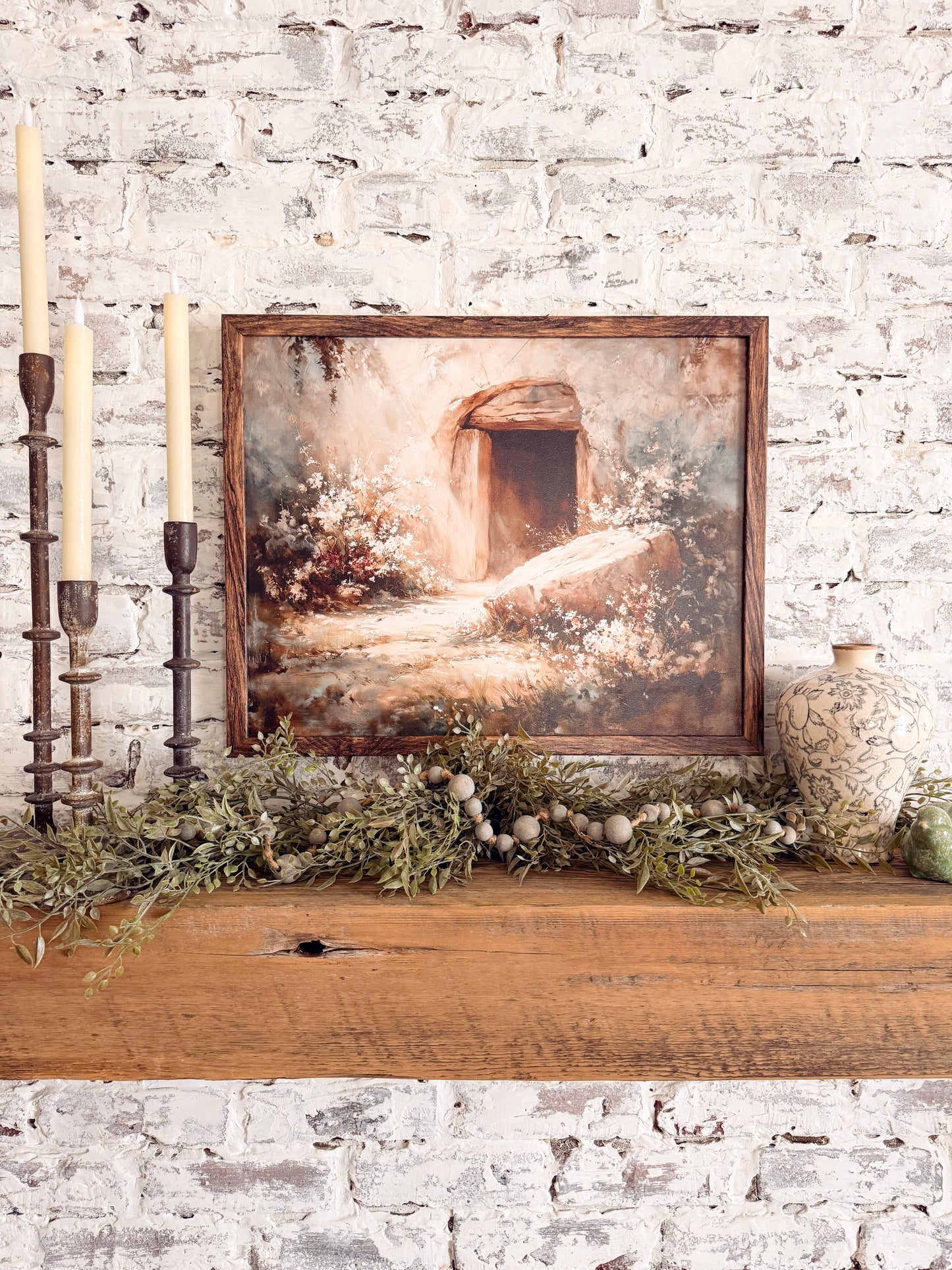 Christ Resurrection Easter Tomb Wood Sign