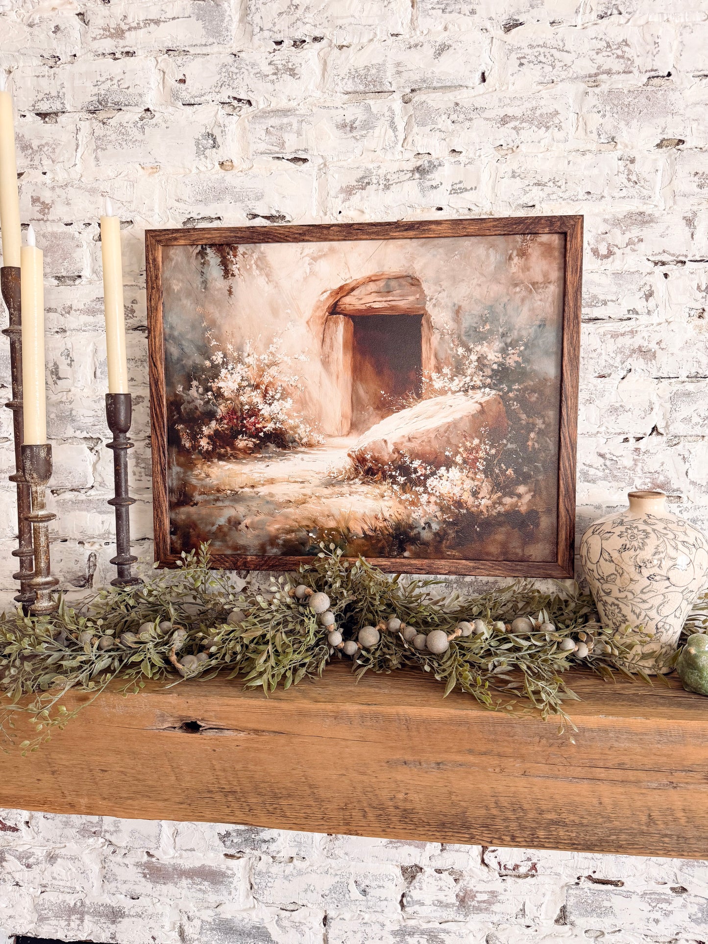 Christ Resurrection Easter Tomb Wood Sign