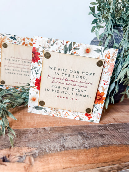 Bible Verse Signs, Tiered Tray Sign