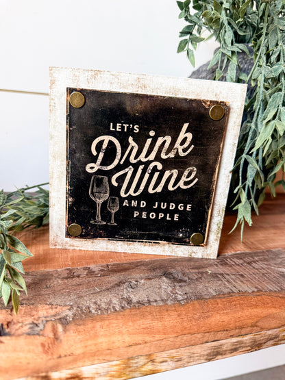Funny Mini Tiered Tray Signs
