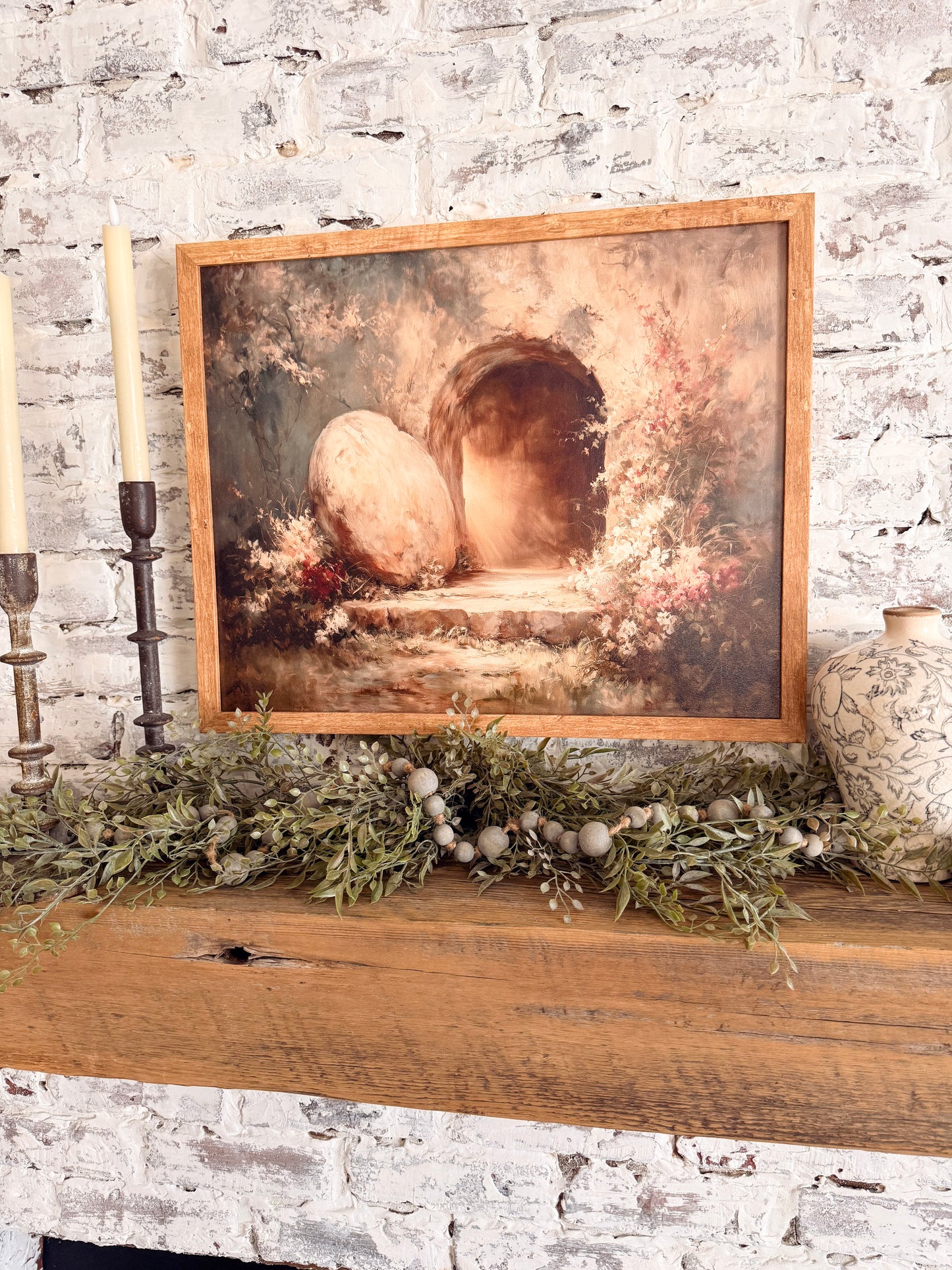 Christ Resurrection Easter Tomb Wood Sign