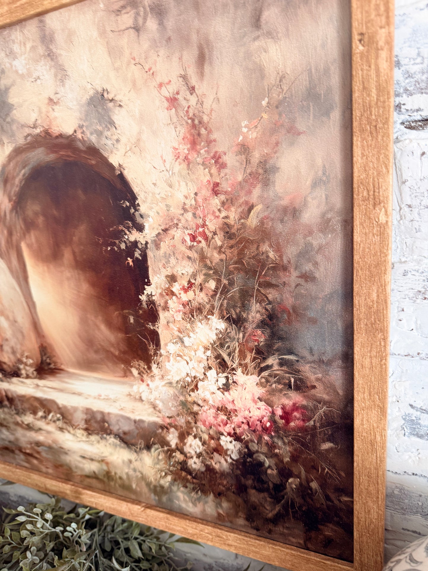 Christ Resurrection Easter Tomb Wood Sign