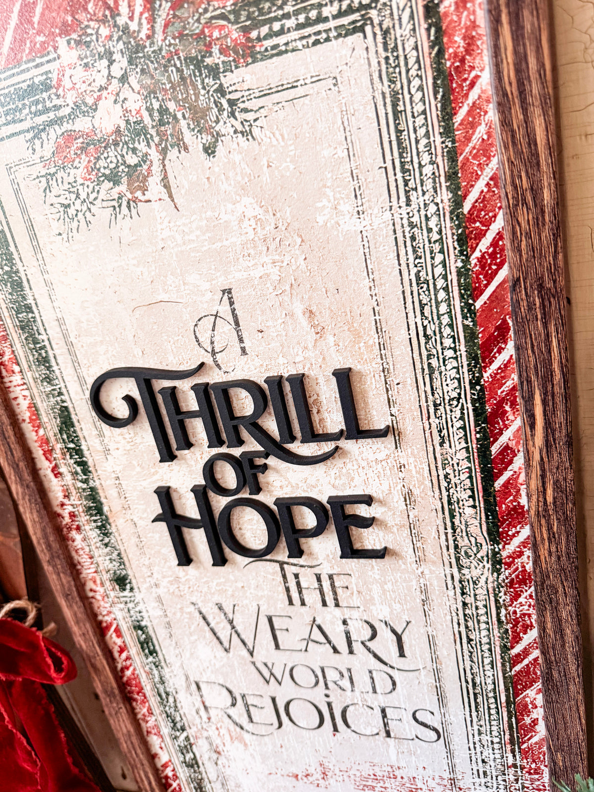 A Thrill of Hope Christmas Wood Sign