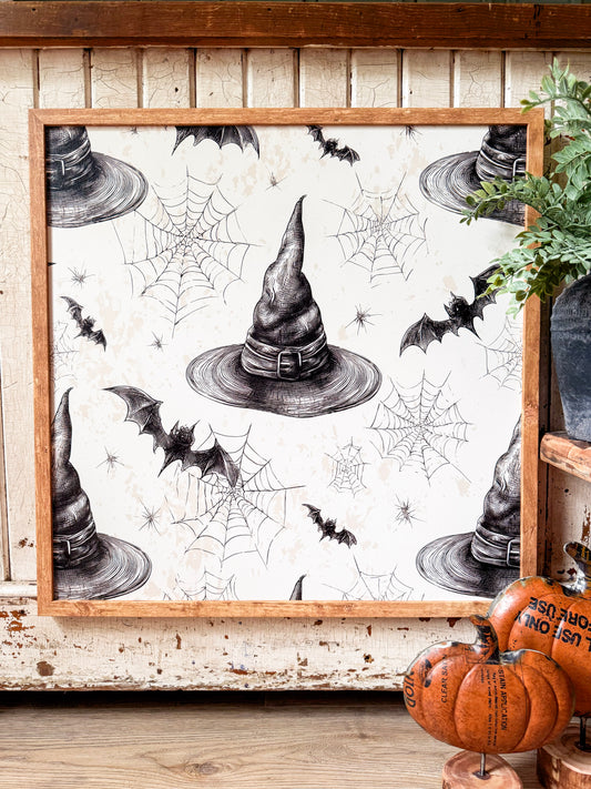 Halloween Witch Hat Layering Wood Sign