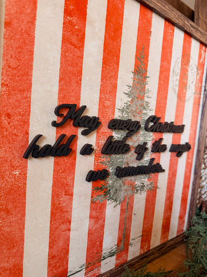 Christmas Magic Quote Vintage Wood Sign