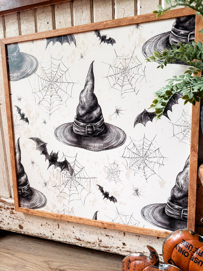 Halloween Witch Hat Layering Wood Sign