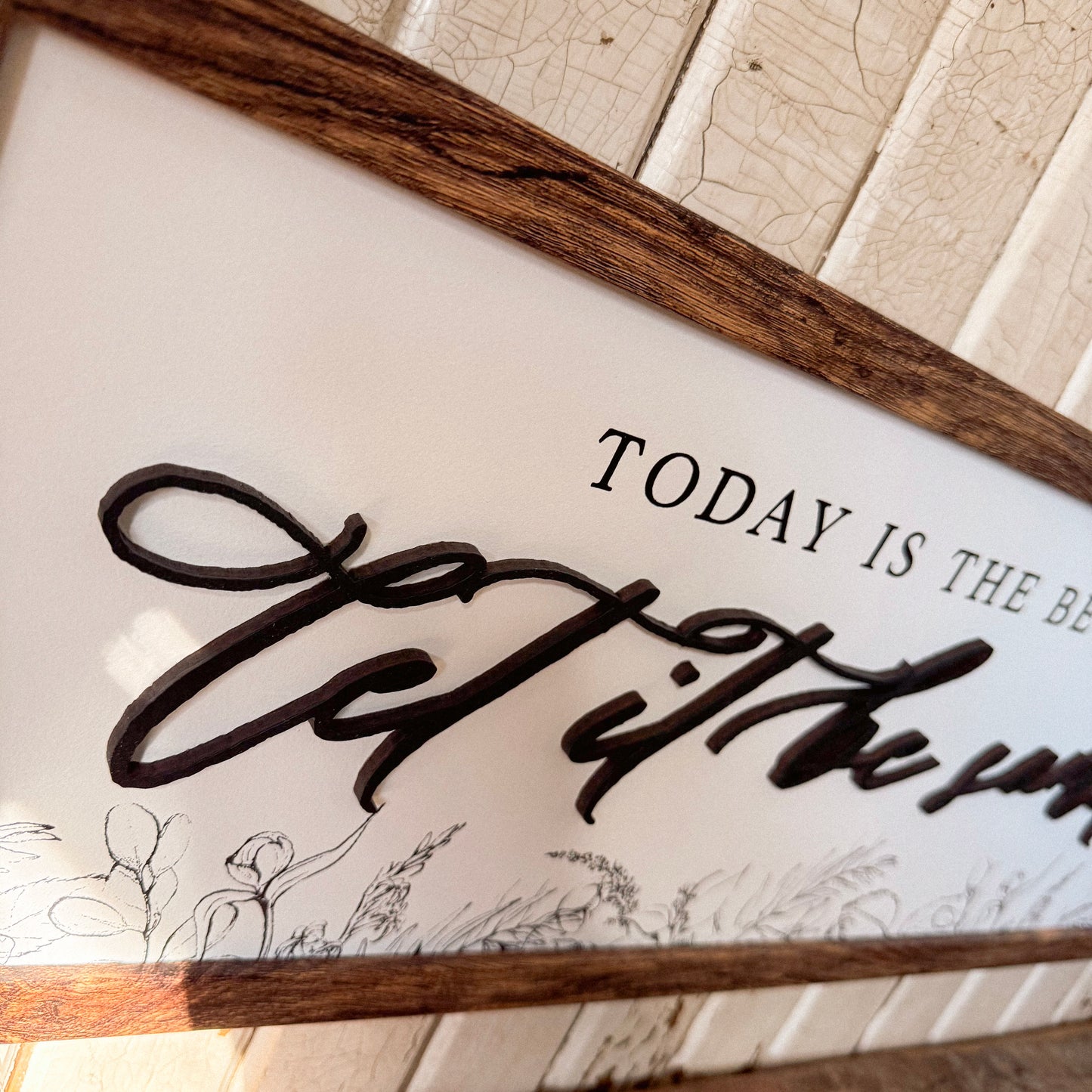 Let It Be Something Good Inspirational Quote Wood Sign