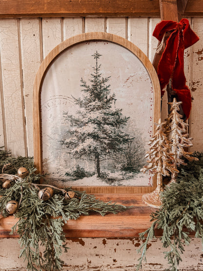 Framed Arch - Vintage Christmas Tree Stamp
