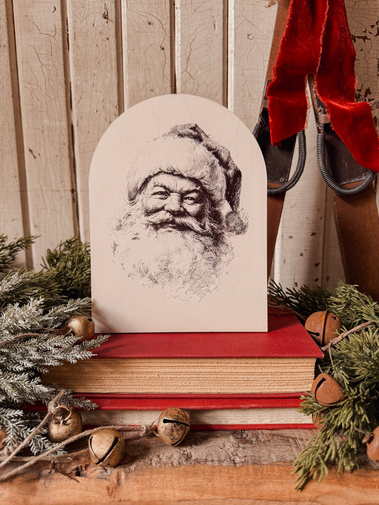 Christmas Arched Wood Signs