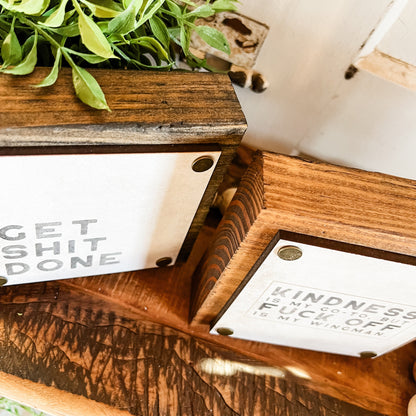 Funny Mini Wood Block Signs