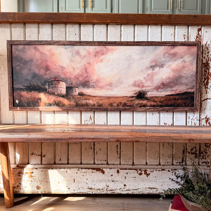 Summer Storm Country Clouds Landscape Wood Sign