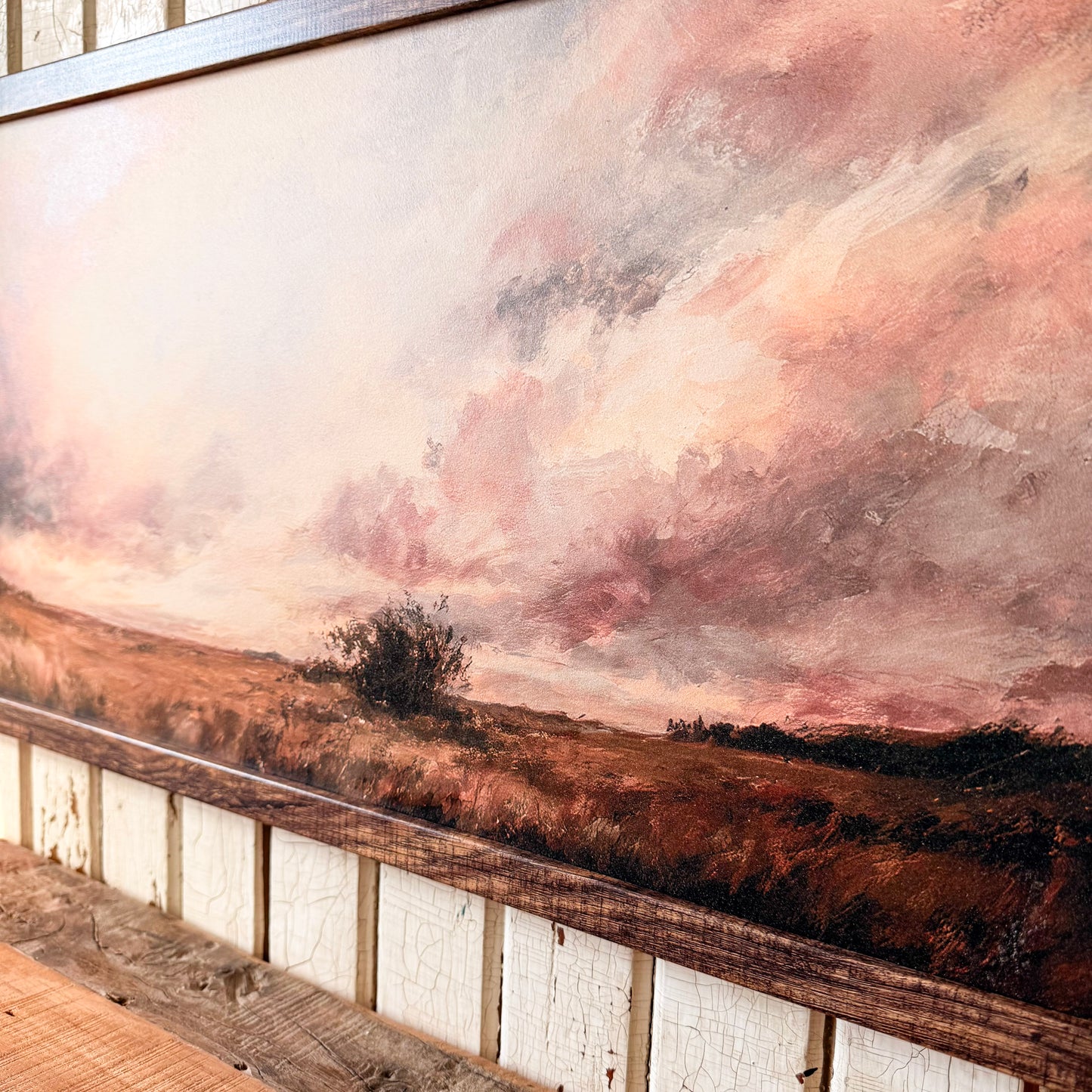 Summer Storm Country Clouds Landscape Wood Sign