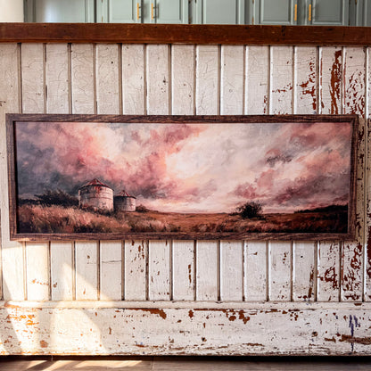 Summer Storm Country Clouds Landscape Wood Sign