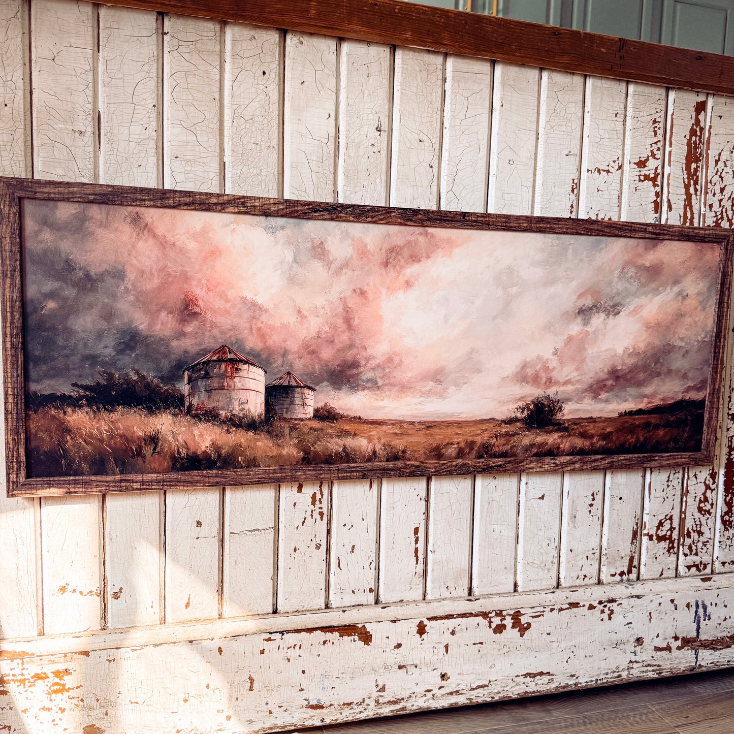 Summer Storm Country Clouds Landscape Wood Sign