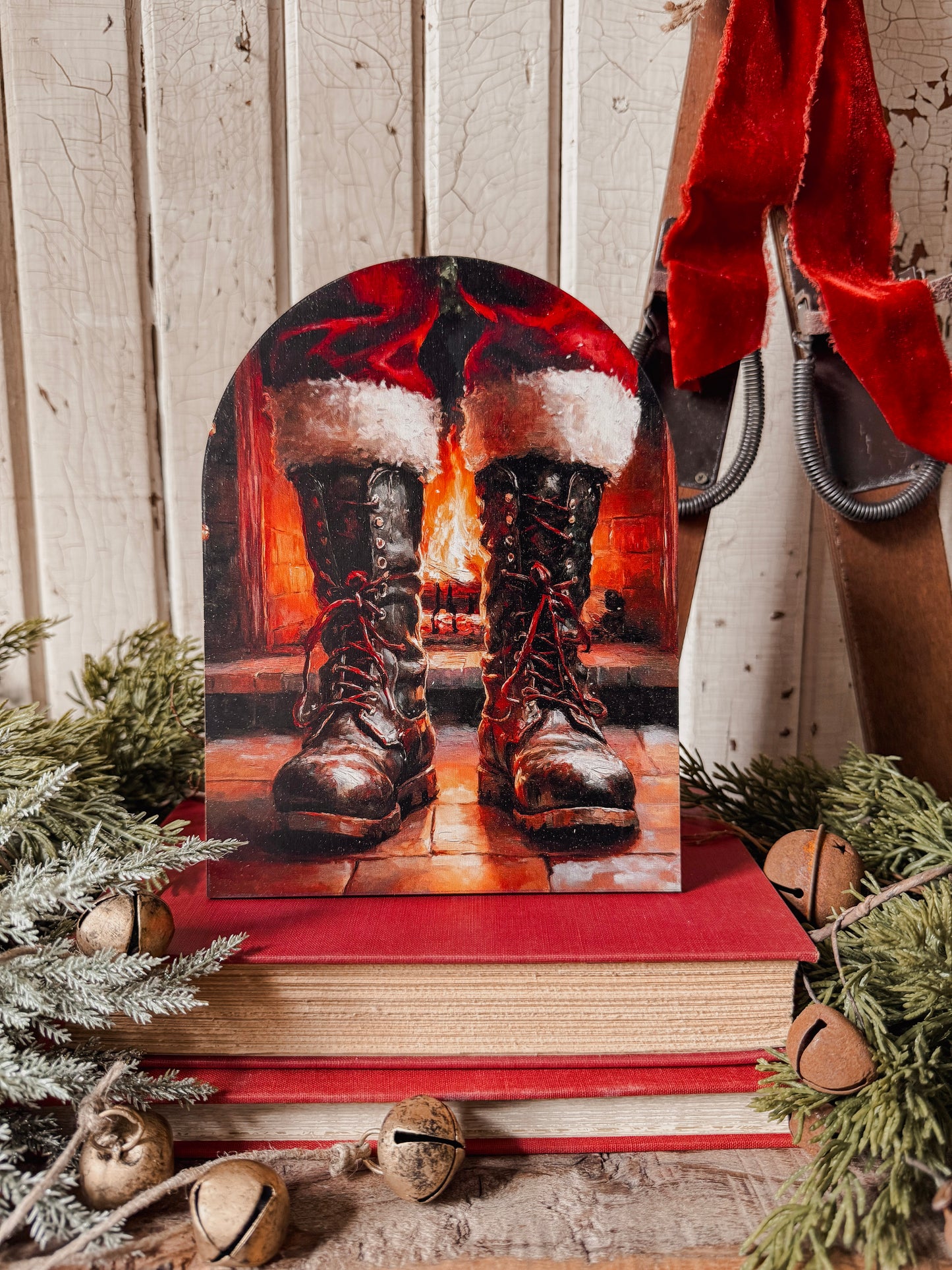 Christmas Arched Wood Signs