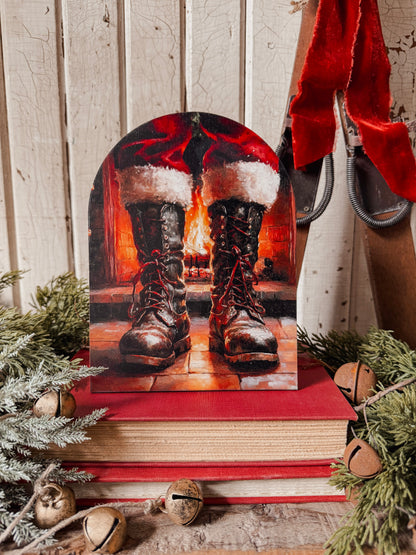 Christmas Arched Wood Signs