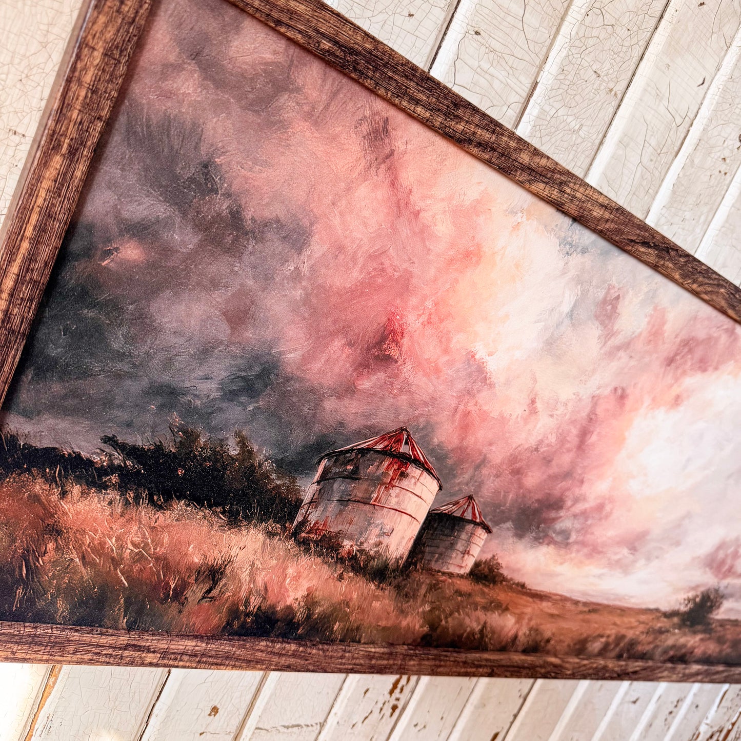 Summer Storm Country Clouds Landscape Wood Sign