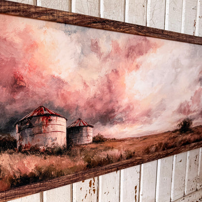 Summer Storm Country Clouds Landscape Wood Sign