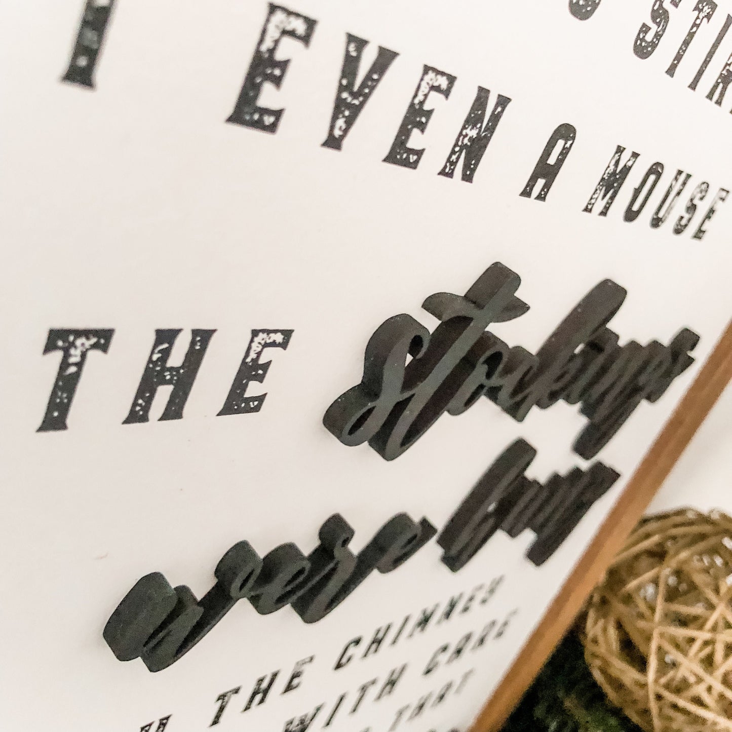 Night Before Christmas Quote Wood Sign