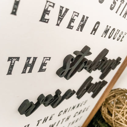 Night Before Christmas Quote Wood Sign