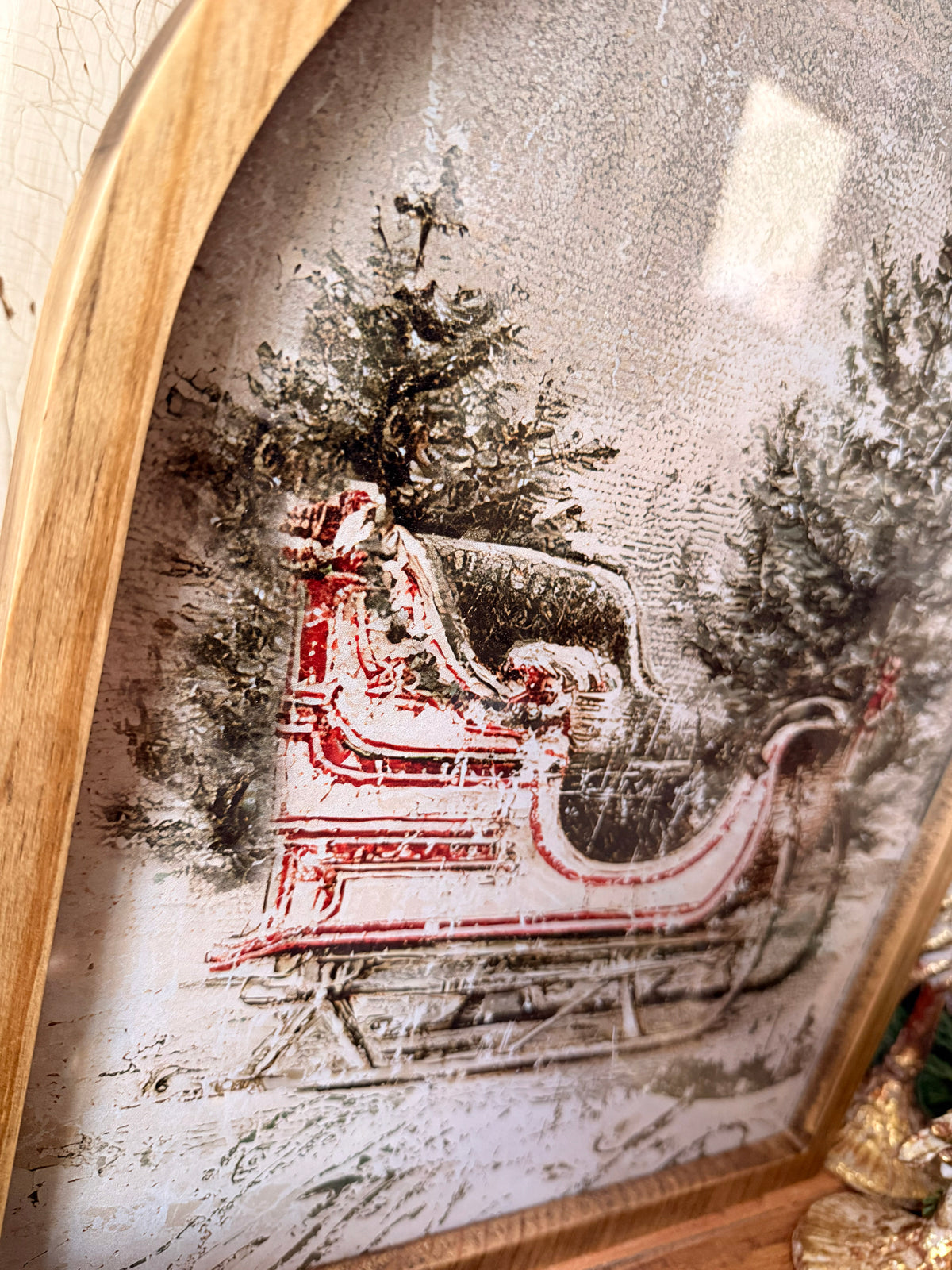 Framed Arch - Vintage Santa Sleigh