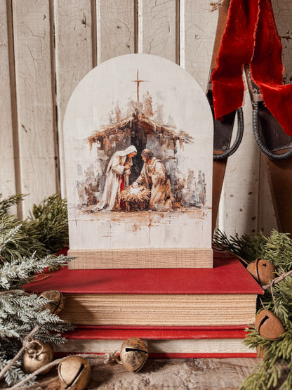 Christmas Arched Wood Signs