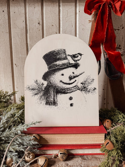 Christmas Arched Wood Signs