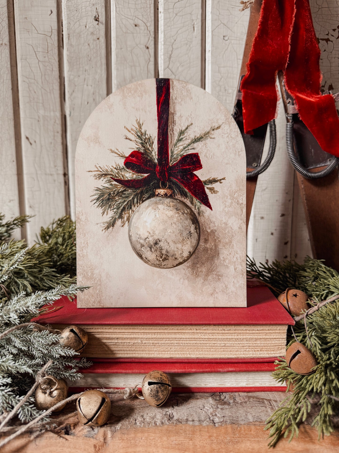 Christmas Arched Wood Signs