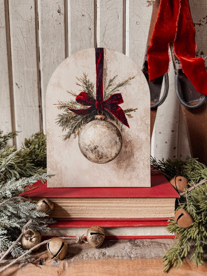 Christmas Arched Wood Signs