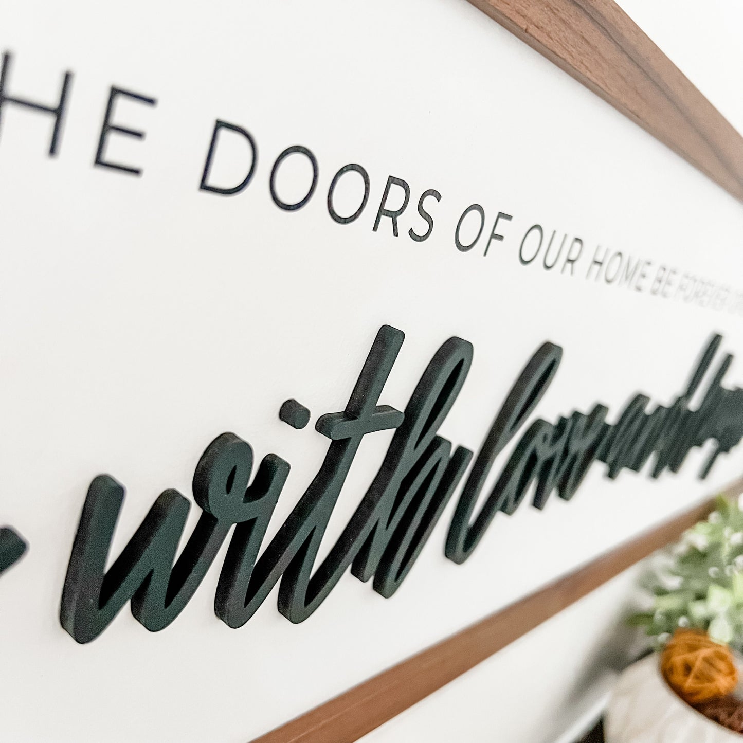 Doors of Home, Echo Love & Laughter Wood Sign