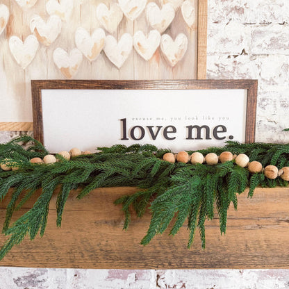 Excuse Me You Look Like You Love Me Wood Sign