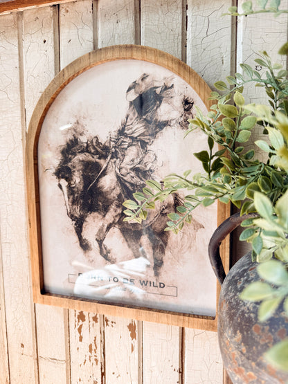 Born to be Wild Until 9pm Framed Arched Print